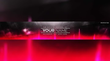 [FREE] Epic Red Youtube banner template + How to edit!