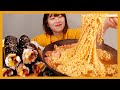 창원에서 유명한 김밥5줄 오라면4개에 리챔넣어서 먹방!! rice roll Ramen mukbang