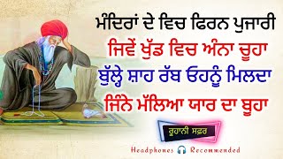 ਬੁੱਲ੍ਹੇ ਸ਼ਾਹ ਮੰਦਿਰਾਂ ਦੇ ਵਿਚ ਫਿਰਨ ਪੁਜਾਰੀ ਜਿਵੇਂ ਖੁੱਡ ਵਿਚ ਅੰਨਾ ਚੂਹਾ, Bulleh Shah, Ruhani Safar Ep 948