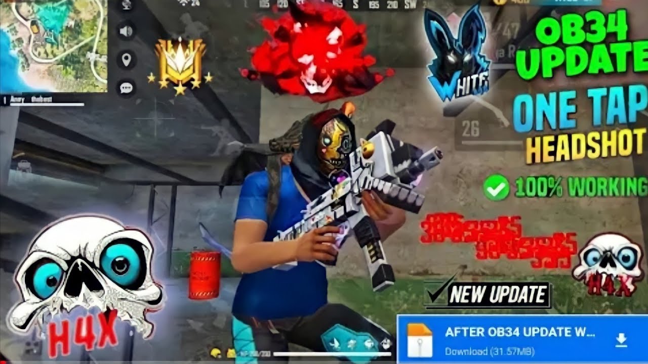 AFTER OB34 UPDATE FF MAX AUTO HEADSHOT CONFIG FILE WHITE444!! NO RECOIL❗❗MACRO ANTIBAN⚙️#OB34_UPDATE