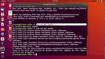 18CSC205J Installing Atom Editor in Ubuntu
