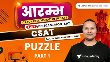 Aarambh UPSC CSE 2021 | Puzzle | Part 2 | UPSC CSE/IAS 2021 | Sanjay Kumar Shah