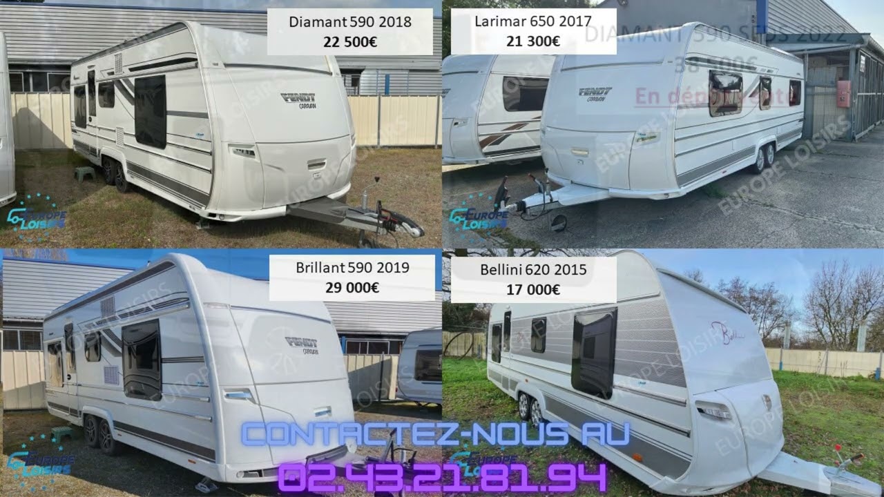 Europe Loisirs Fendt Le Mans caravanes occasions disponibles octobre 2023 