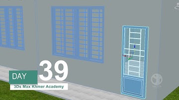 Day -39 _រៀនគូសប្លង់ផ្ទះល្វែង_How to Modeling Door  in 3Ds Max_ រៀ​នគូសទ្វាក្នុងកម្មវិធីស្រ៊ីឌីមាក់