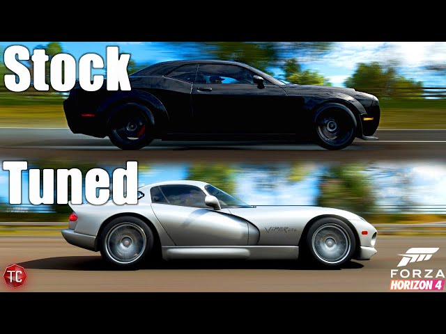 Forza Horizon 4: Stock vs Tuned! Dodge Demon vs Dodge Viper GTS