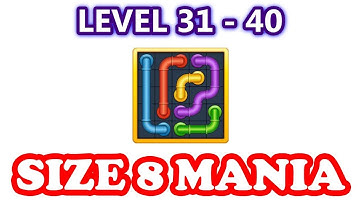 Line Puzzle: Pipe Art - Size 8 Mania Pack Level 31 - 40 - Walkthrough