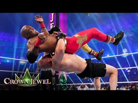 A hobbled Brock Lesnar takes Bobby Lashley to Suplex City: WWE Crown Jewel (WWE Network Exclusive)