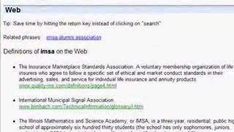 Google Operators: define: