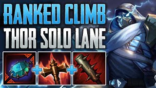 THE RANKED CLIMB! Thor Solo Gameplay (SMITE Ranked Conquest)