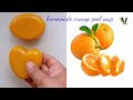 Homemade Orange Peel Soap // skin whitening and glowing soap .