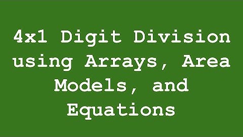 TEK 4.4E Arrays, Area Models, Equations