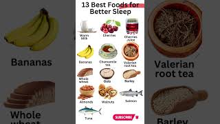 13 Best Foods for Better Sleep #shorts #viral #health