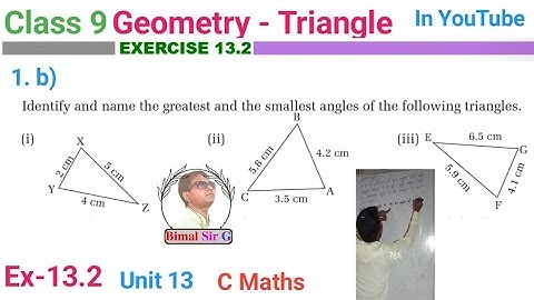 Cmaths class 9 Ex- 13.2 Q1b | Geometry Triangle  | Vedanta excel in mathematics class 9 and 10 sol