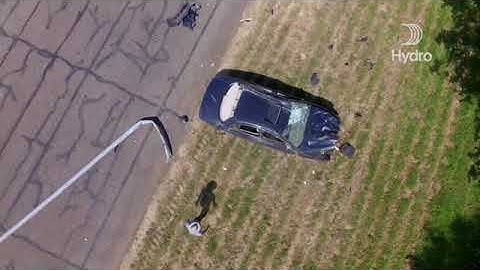 Hydro crash demonstration NE-B Passive Safe vs Non Passive Safe lighting column