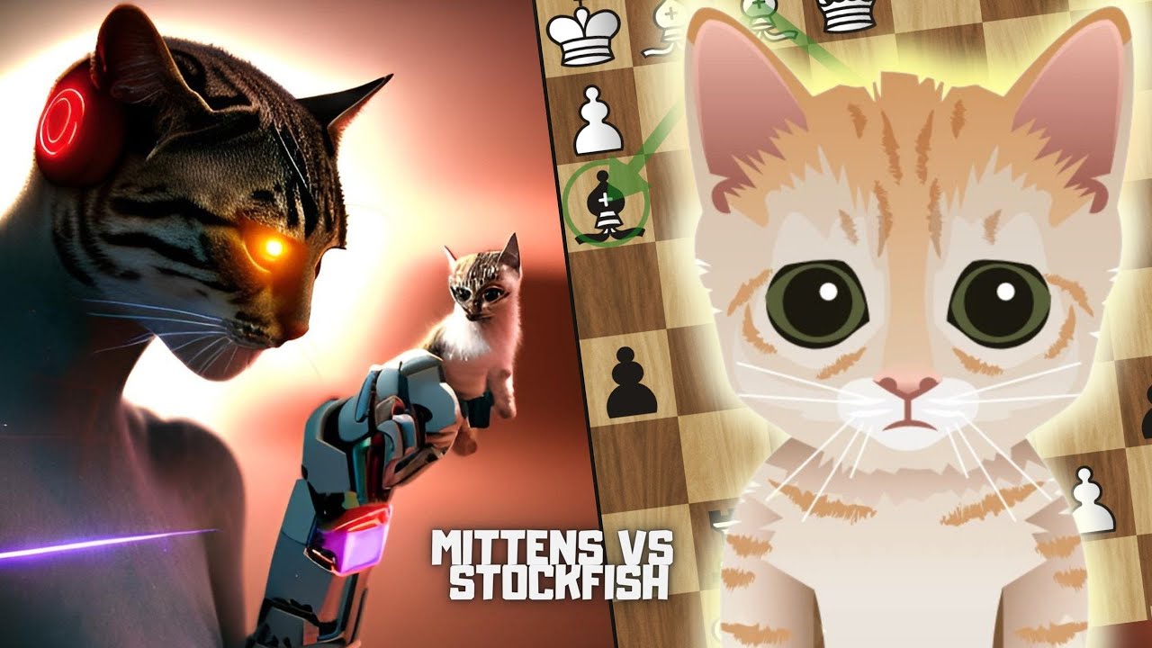 Mittens vs Stockfish: PERFECT GAME 