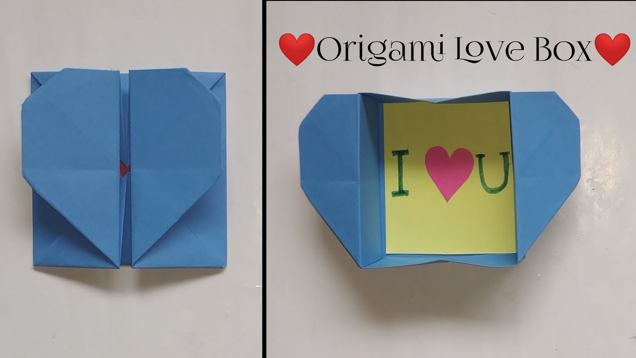 Origami Heart Box And Envelope Valentine Day Special Craft The Art