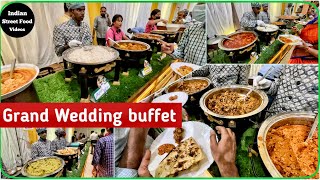 Grand wedding ceremony food in Hyderabad | veg and non veg buffet | @Raghavafoodie