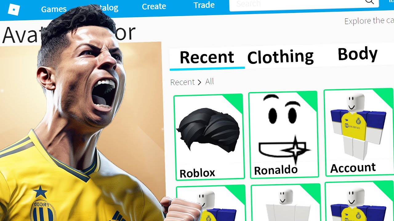 Making Cristiano Ronaldo A Roblox Account Youtube - roblox ronaldo shirt