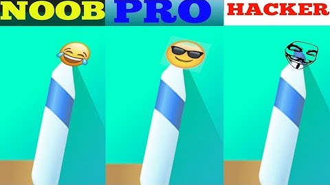 NOOB vs PRO vs HACKER  IN BOTTLE FLIP 3D