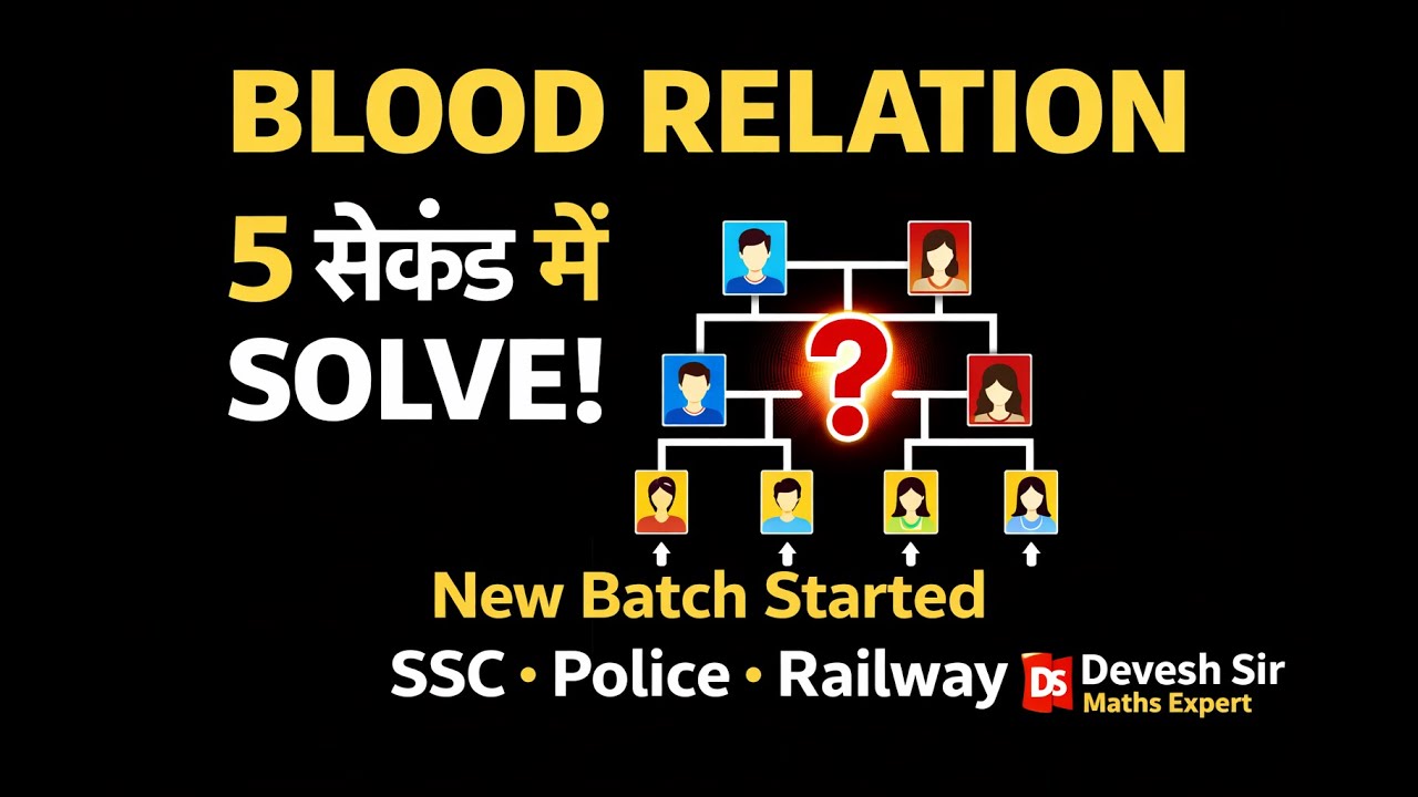 Blood Relation | New Batch Started | SSC & UP Police Reasoning by Devesh Sir