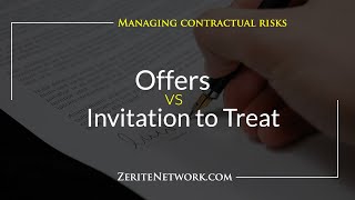 Managing contractual risks: The difference between offer and invitation to treat