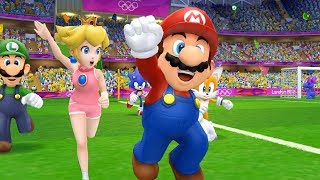 Mario & Sonic At London 2012 Olympic Games - Football Part 42 2 Player Gameplay