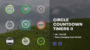 Circle Countdown Timers II | After Effects and Premiere Pro elements