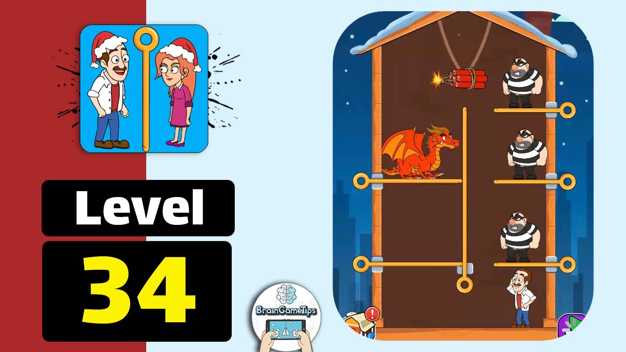 Home Pin: Pull The Pin Puzzle - Pull Him Out - Level 34 Walkthrough