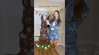 DIY CHOCOLATE BUNNY TUTORIAL 🍫🐰 An easy Spring/ Easter decor idea! #springdecor #easterdecor