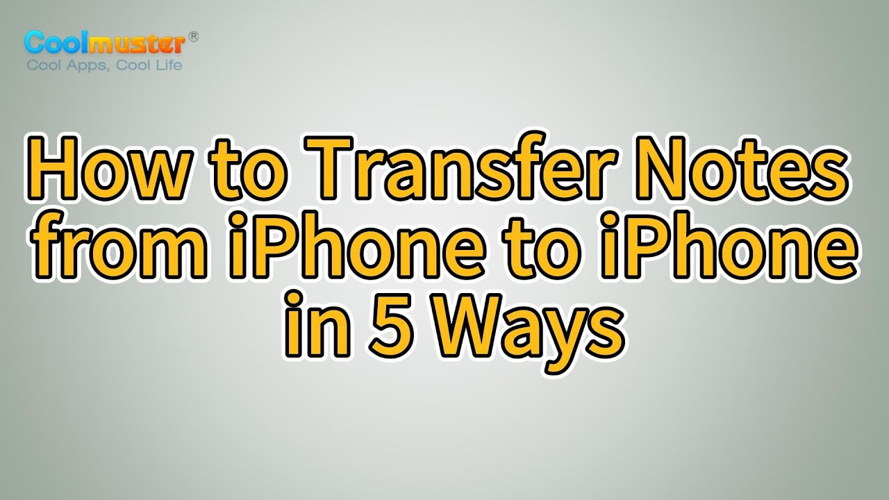 How To Transfer Notes From IPhone To IPhone 5 Easy Ways YouTube How To Transfer Notes From IPhone To IPhone 5 Easy Ways YouTube
