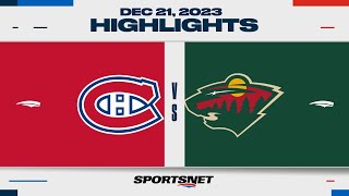 NHL Highlights | Canadiens vs. Wild - December 21, 2023
