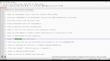 BENEFITS  OF TEST DRIVEN DEVELOPMENT
