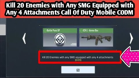 Kill 20 Enemies with Any SMG Equipped with Any 4 Attachments Call Of Duty Mobile CODM