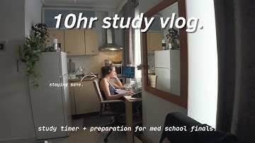 Study vlog | 10hr study day, med finals prep, staying sane & productive 📖☕💻