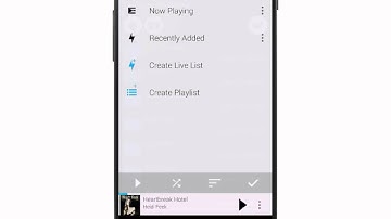 Rocket Player Material Design - Playlist tab