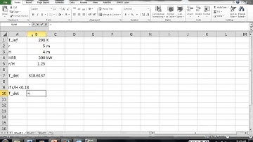 Alperts temperature correlations for fire plumes - programming into Excel