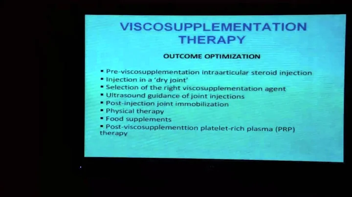 Part 1 Osteoarthritis Viscosupplementa...  Therapy