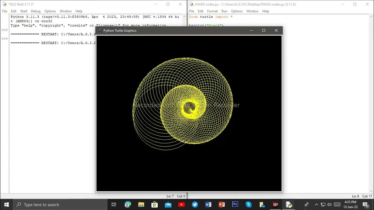 code with python #python arts - YouTube