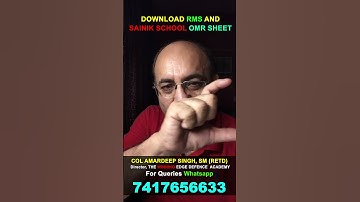 How to Download RMS and Sainik School OMR Sheet | OMR Practice for Sainik School Exam and RMS Exam