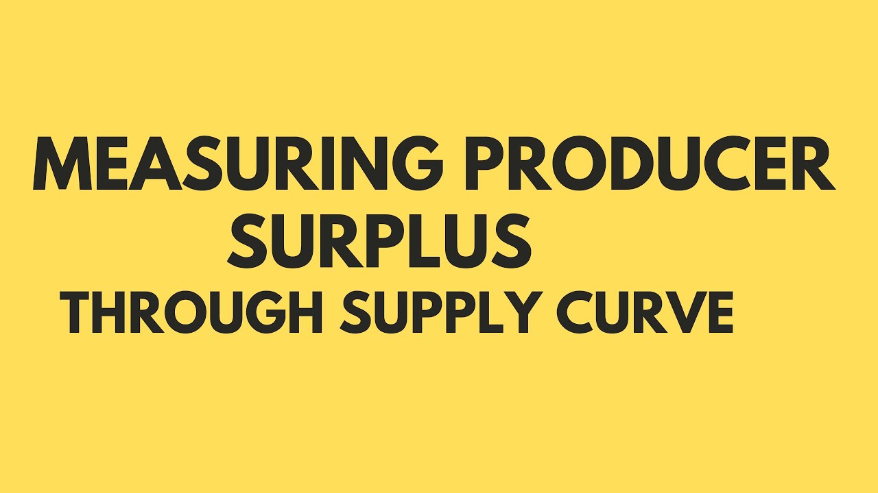 measuring the producer surplus through supply curve| In Urdu/English| Economics