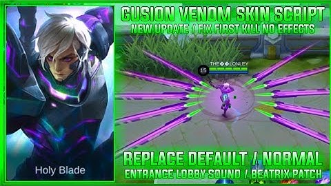NEW GUSION VENOM SKIN SCRIPT REPLACE DEFAULT,NORMAL | FULL BACKGROUND + LOBBY SOUND | BEATRIX PATCH