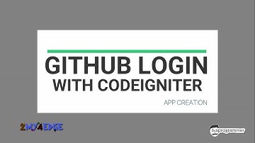 github login with codeigniter + App creation in github