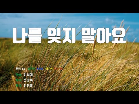 [은성 반주기] 나를잊지말아요 - 김희애