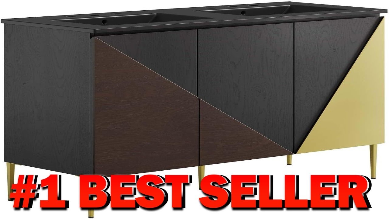 Modway EEI 6667 BLK BLK Alchemist 48" Double Sink Bathroom Vanity Black Black - B0CJYG8PS1