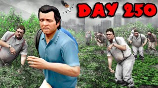 I Survived 250 DAYS in a ZOMBIE APOCALYPSE in GTA 5!