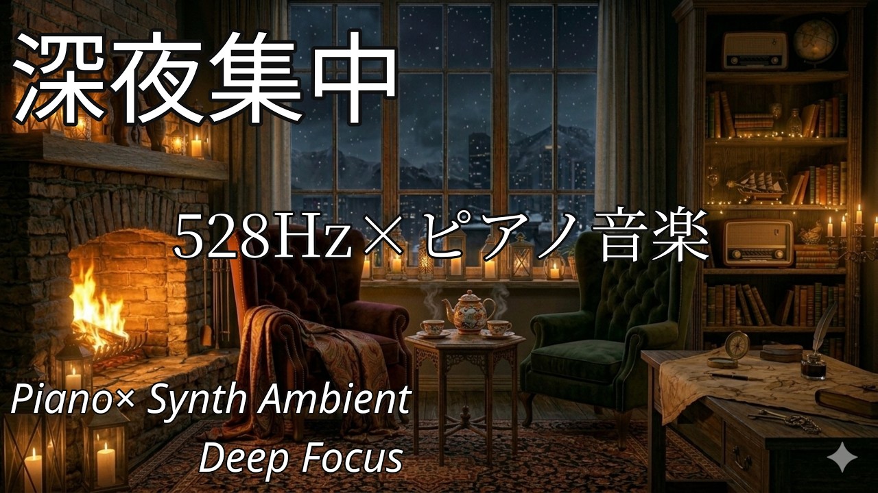 【絶対零度の集中】思考の揺らぎを凍結する。深夜のノイズを「0」にする極限ピアノ｜作業用BGM