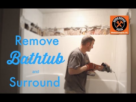 How to Remove a Fiberglass Bathtub and Surround -- by Home Repair Tutor