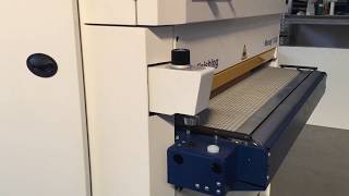 WOOD TEST - Woody 1100 - Sanding machine with two belts (PA automatic position details)