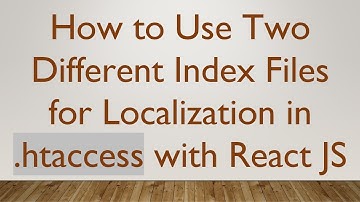 How to Use Two Different Index Files for Localization in .htaccess with React JS