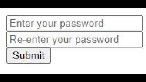 Password Confirmation project of JavaScript using if else statement